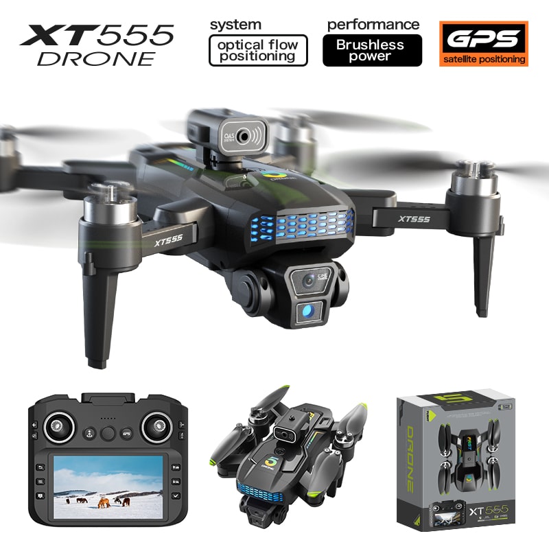 GPS Drone RC Screen Cool Lights Quadcopter XT555